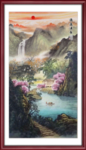 竖幅山水画
