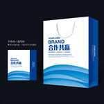 蓝色手提袋 手提袋设计 手提袋
