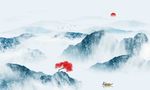 水墨山水背景墙