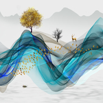 新中式抽象山水画