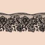 蕾丝花边 水彩画 花纹 边框