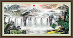 国画瀑布