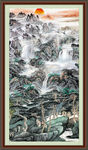 国画瀑布