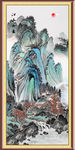 竖幅山水画
