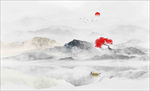 山水山水画水墨背景