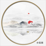 圆形山水画