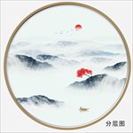 圆形山水