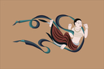 敦煌壁画敲鼓飞天可无限放大矢量