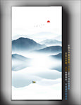 水墨山水挂画 壁画壁纸