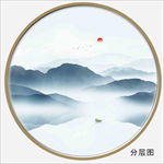 圆形山水装饰画 山水