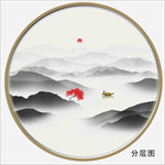 远近山 圆形山水