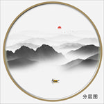 圆形山水