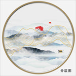北欧金线山 山水画