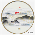 欧式金线山水 装饰画