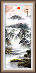 竖幅山水画