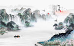 山水情背景墙