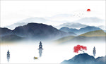 水墨西湖
