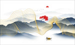 金线山水 水墨山