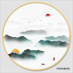 圆形装饰画挂画