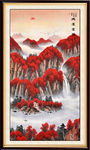 竖幅山水画