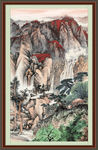 竖幅山水画