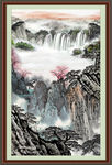 竖幅山水画