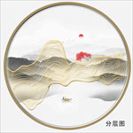 线条山水画