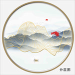 线条山水