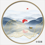 新中式国画线条