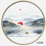 新中式金线山水