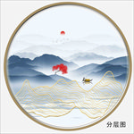 新中式金线山水