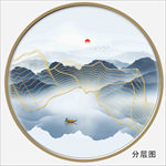 水墨金线山