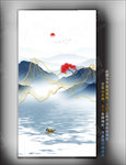 抽象线条山