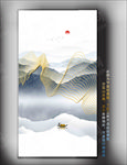 玄关线条山