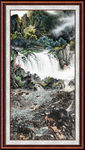 竖版山水画