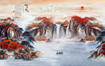 鸿运当头水墨山水