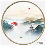 圆形山水画