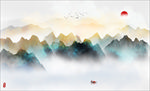 抽象水墨山水