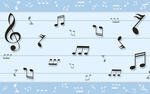 音符音乐儿童房壁画背景墙装饰画