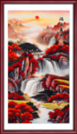 竖幅山水画