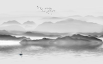 山水墙画 山水背景墙 山水画