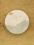 古风工笔画简约海报