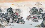 水墨画背景墙