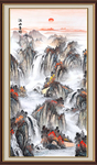 竖幅山水画