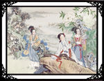 荷花国画