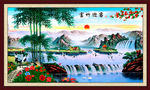 壁画 富竹迎客