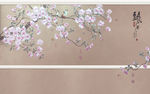 手绘梅花喜鹊飘装饰画