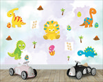 可爱恐龙背景墙