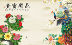 背景墙图片花开富贵