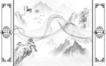 框画超清山水画 tif分层